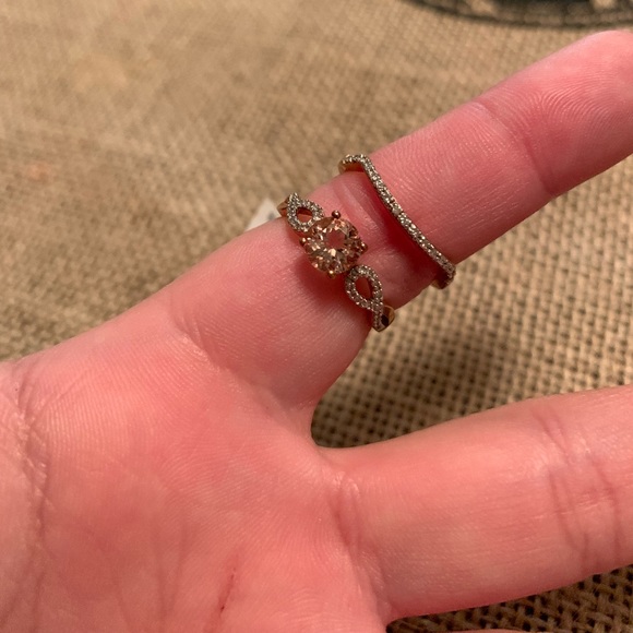 Morganite Bridal Set